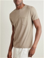 Officine Générale - Slub Cotton-Blend Jersey T-Shirt - Neutrals