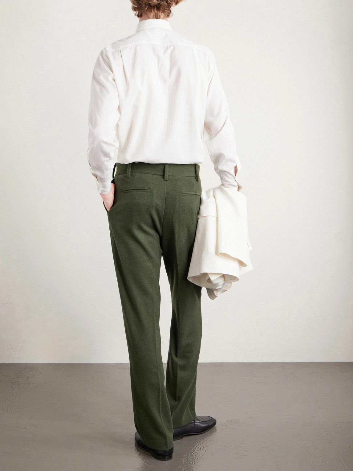 The Elder Statesman - Tapered Wool, Silk and Cashmere-Blend Trousers - Green
