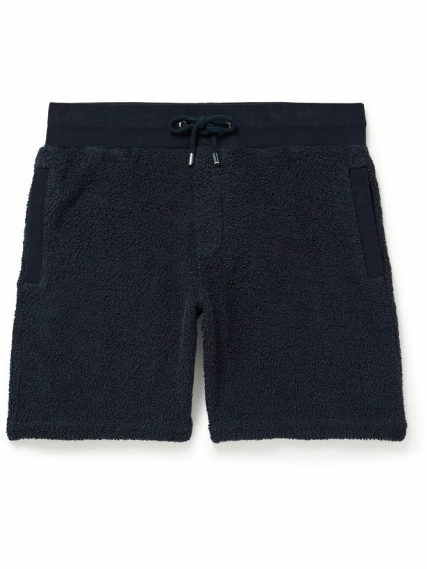 Photo: Orlebar Brown - Afador Straight-Leg Cotton-Jersey Drawstring Shorts - Blue