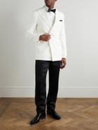 Kingsman - Double-Breasted Herringbone Linen Tuxedo Jacket - Neutrals