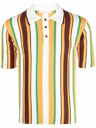 WALES BONNER - Optimist Striped Cotton Polo Shirt