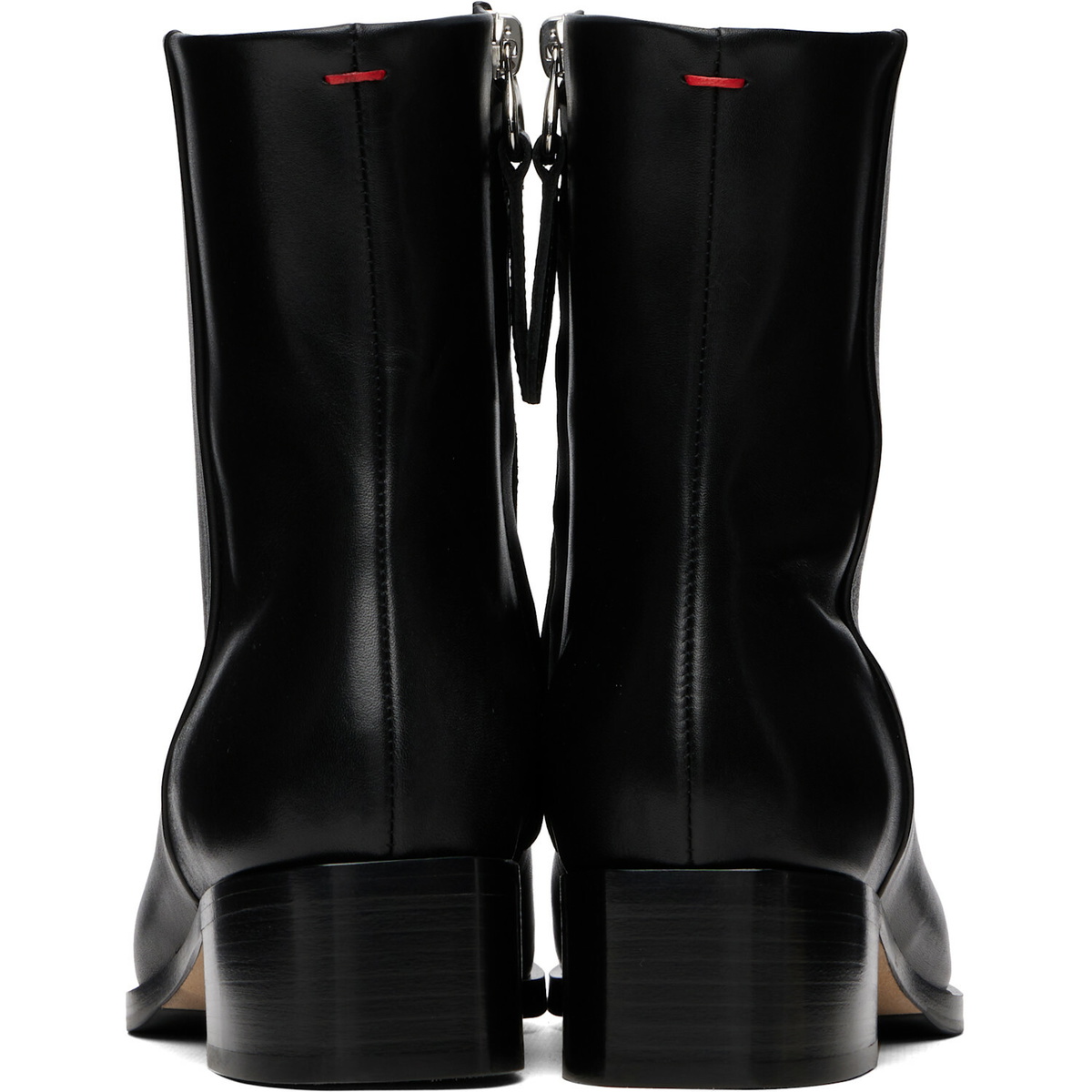 Aeyde Black Lee Leather Ankle Boots