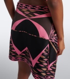 Pucci Dune asymmetric silk twill miniskirt
