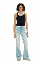 Diesel Bootcut Jeans Low Waist D-Hush, Light blue, Zip fly