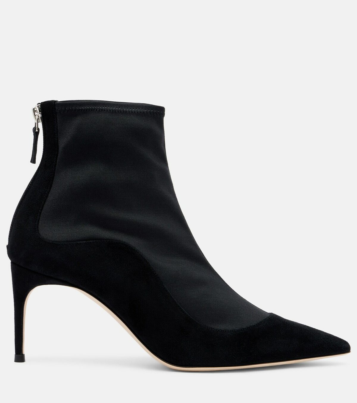 Malone Souliers Elisa 70 suede-trimmed ankle boots