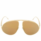 Loewe Eyewear Signature Pilot Sunglasses in Gold 