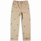 Pop Trading Company x Gleneagles by END. Embroidered Drs Pants in Khaki