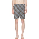 Burberry Gray Check Swim Shorts