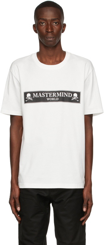 Photo: mastermind WORLD White Boxed Logo T-Shirt