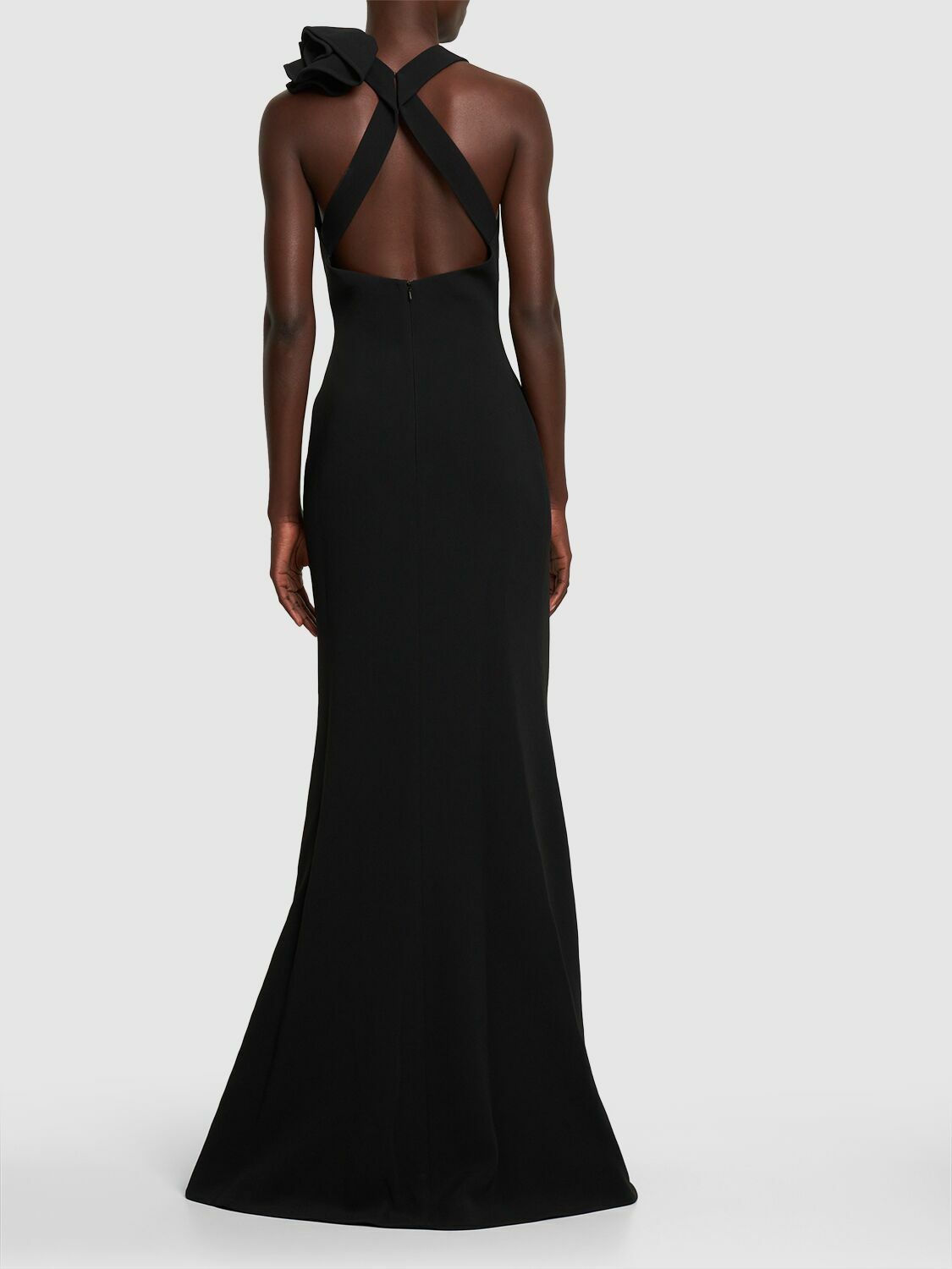 ELIE SAAB - Cady Ruched Halterneck Long Dress Elie Saab
