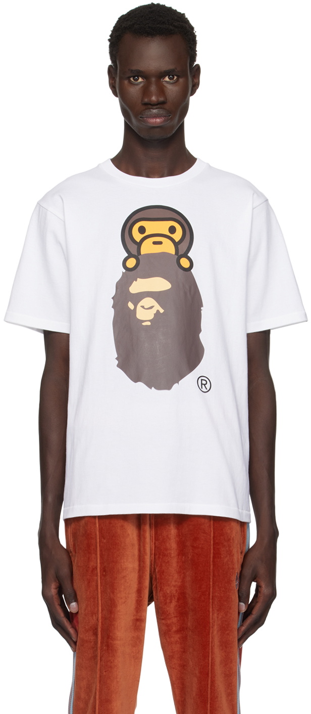 BAPE White Milo On Ape Head T-shirt A Bathing Ape