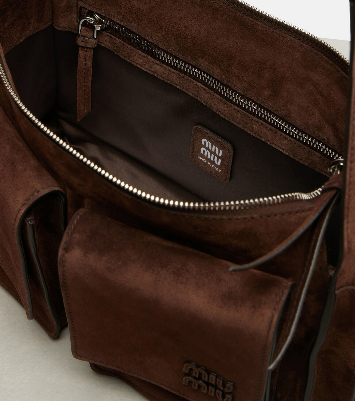 Miu Miu Utilitaire suede shoulder bag
