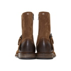 Maison Margiela Brown Buckle Ankle Boots