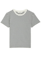 Frame The Baby Tee Striped Cotton T-shirt Navy
