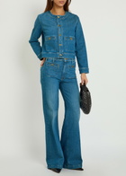 Mother Stasher Hustler Roller Wide-leg Jeans Blue