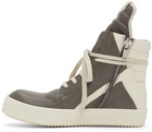 Rick Owens Grey Geobasket Sneakers