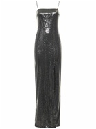 ROTATE - Sequined Slit Maxi Dress