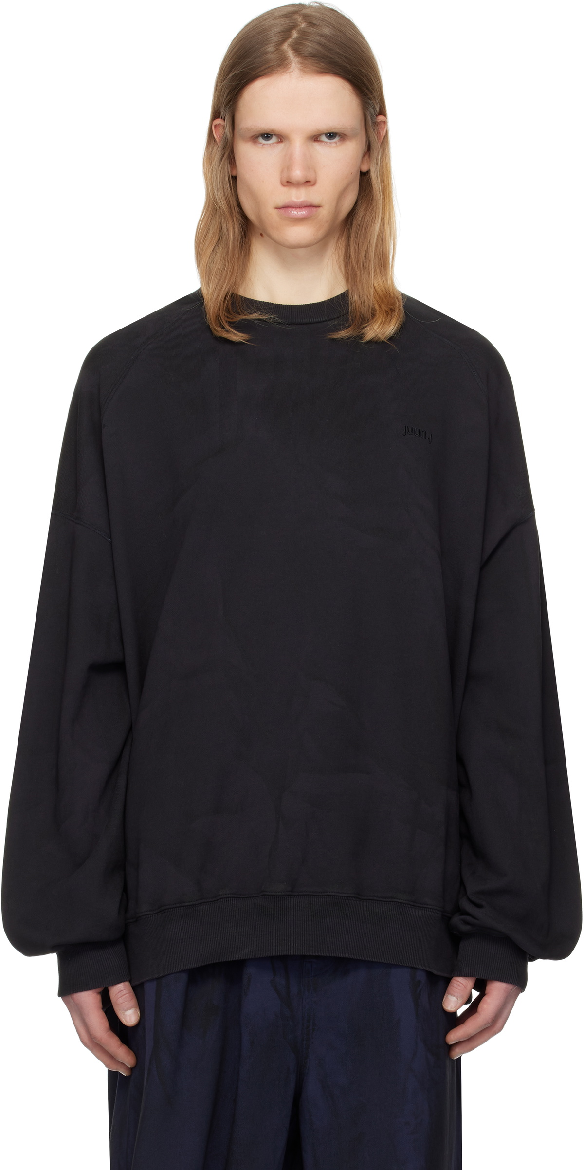 Juun.J Black Synthesize Sweatshirt Juun.J
