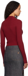 Courrèges Red Long Sleeved Solar Sweater