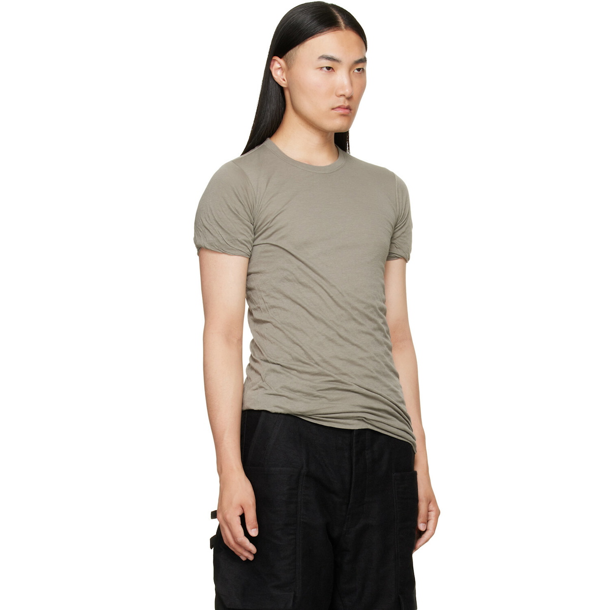 Rick Owens Taupe Tower Double S/S T-shirt
