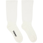 Rick Owens DRKSHDW White 'Tower' Socks