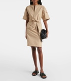 Moncler Belted cotton-blend minidress