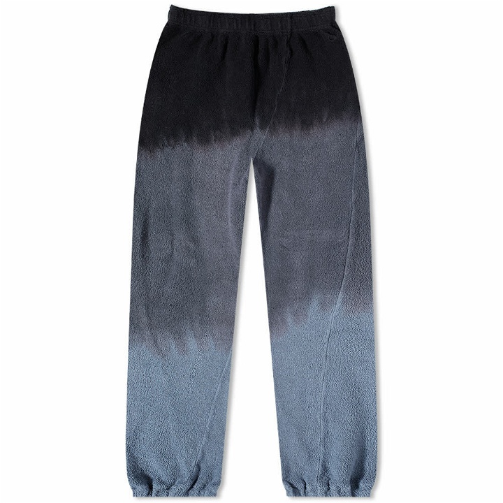 Photo: Noma t.d. Men's Hand Dyed Twist Sweat Pant in Grey/Blue