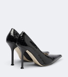 Christen Helix snake-effect leather pumps