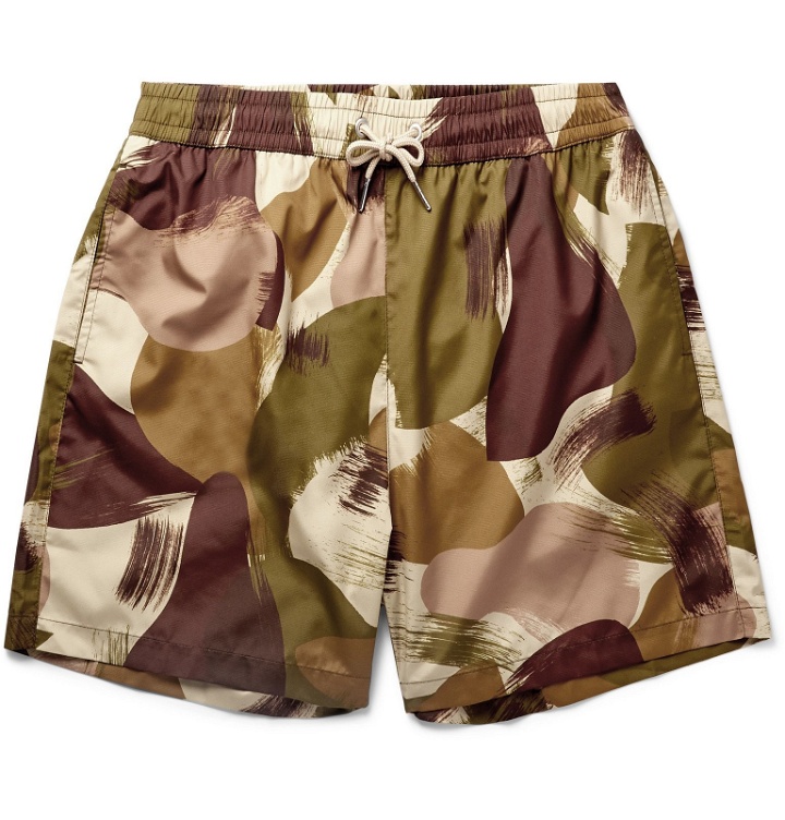 Photo: YMC - Nemo Wide-Leg Mid-Length Camouflage-Print Swim Shorts - Multi