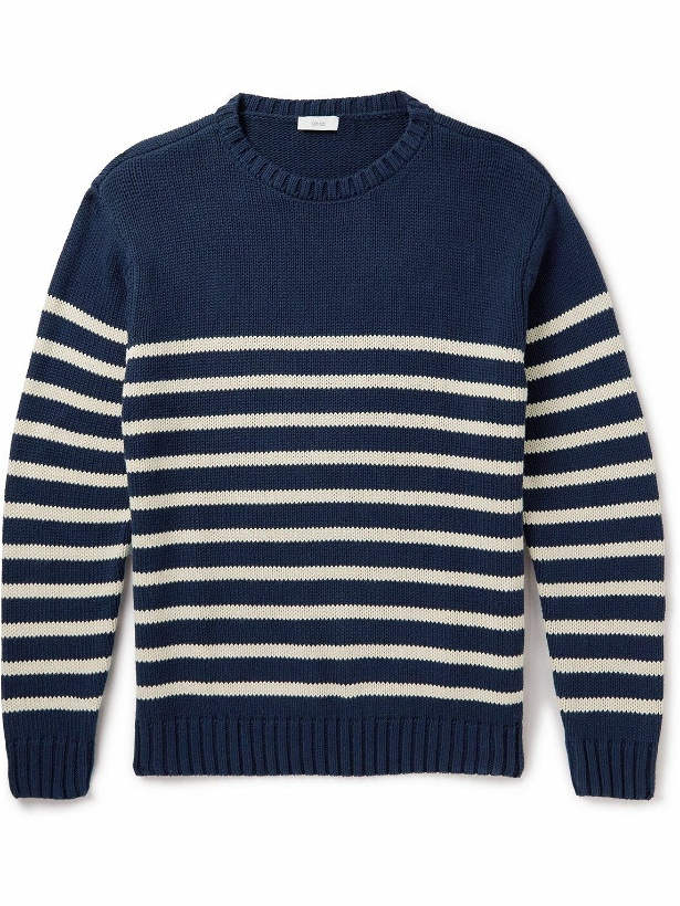 Photo: Onia - Striped Cotton Sweater - Blue