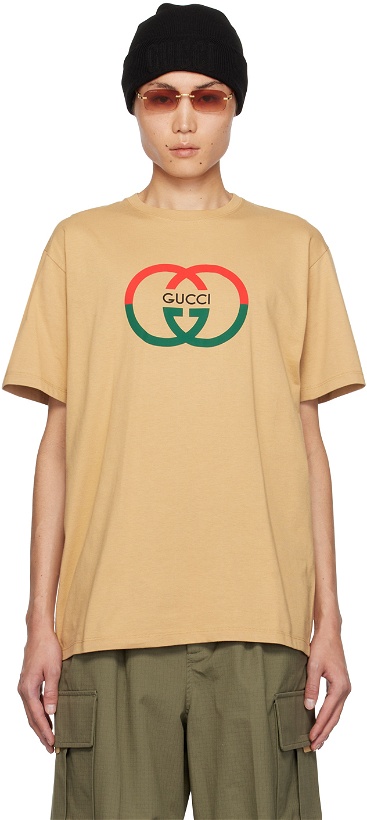 Photo: Gucci Tan Interlocking G T-Shirt