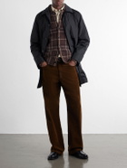 Burberry - Checked Knitted Cashmere Polo Shirt - Brown