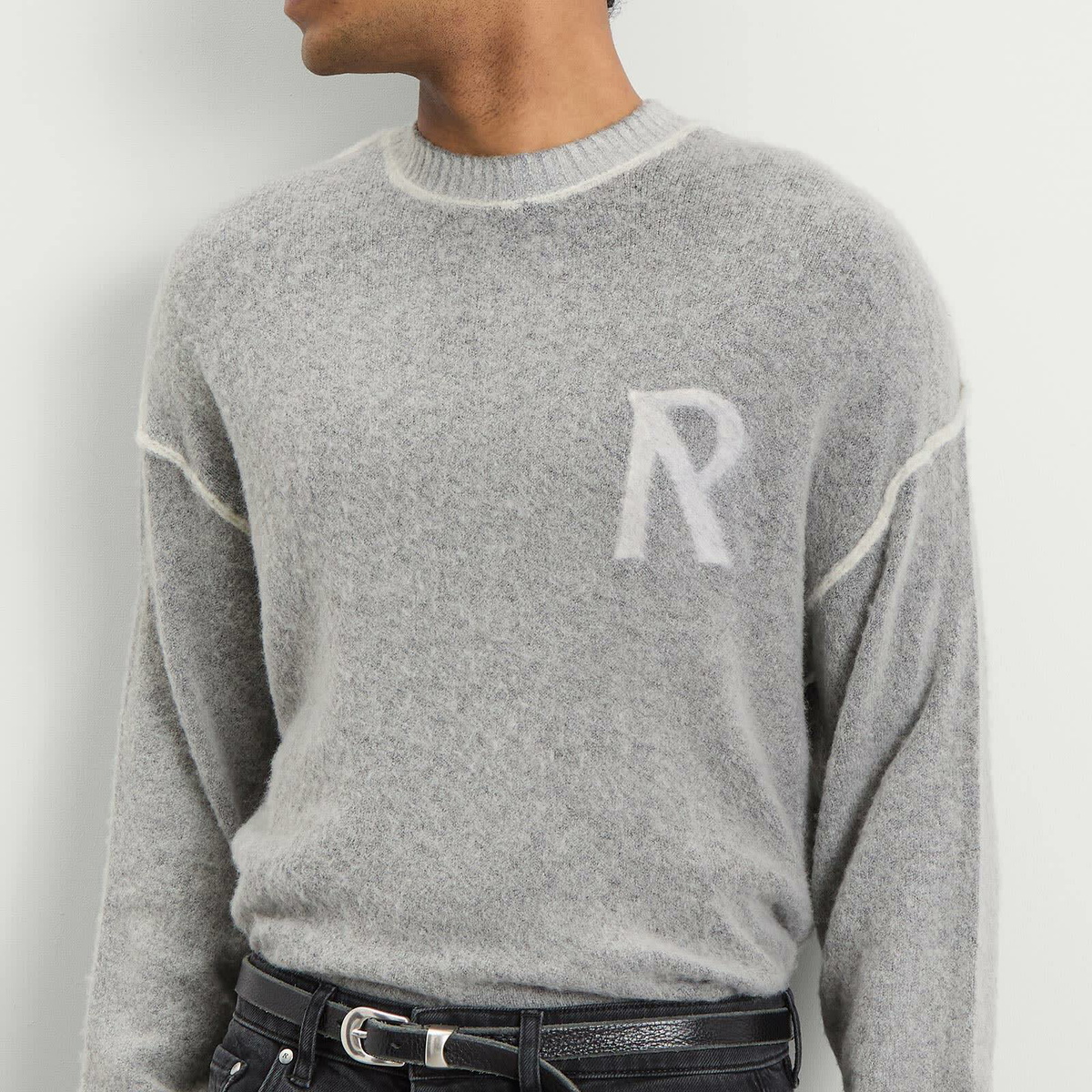 Represent Men's Lightweight Alpaca Knit Jumper