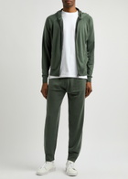 John Smedley Henning Wool Sweatpants Dark Green