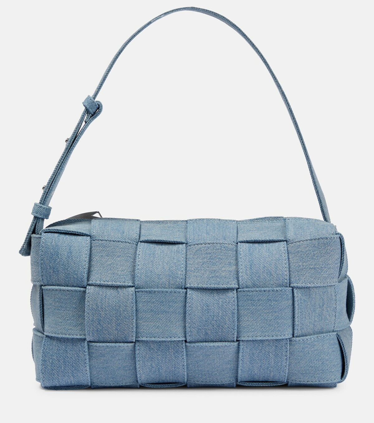 Bottega Veneta - Brick Cassette Small denim shoulder bag