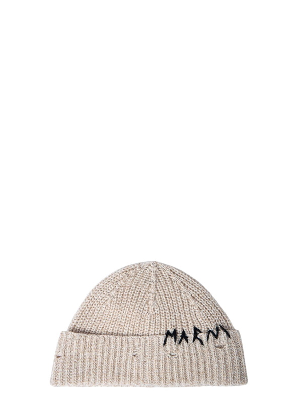 Photo: Marni Logo Motif Beanie Hat