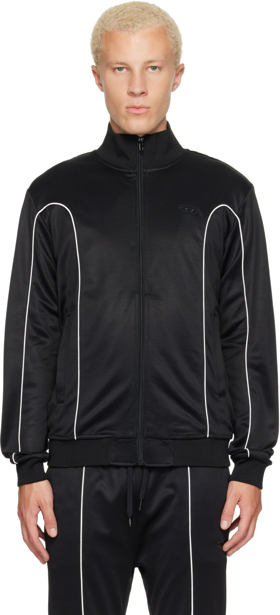 Diesel Orange K-Oakland-Zip Sweater Diesel
