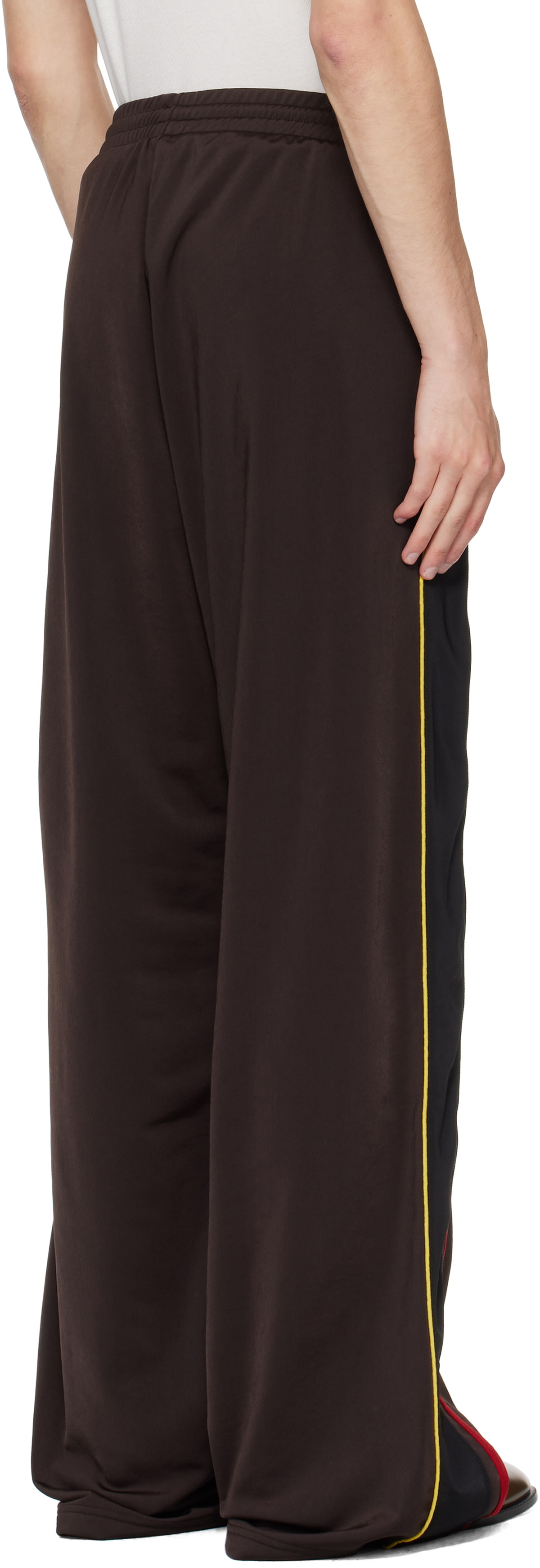 Martine Rose Brown Wide Leg Track Pants