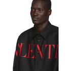 Valentino Black Wool Semi-Over Fit Shirt