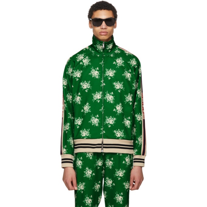 Photo: Gucci Green Floral Logo Track Jacket