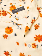 Rag & Bone - Avery Convertible-Collar Floral-Print Voile Shirt - Orange