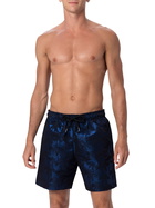 MC2 Saint Barth Man Ripstop Fabric Swim Shorts Harbour The Riviera With Palm Jacquard