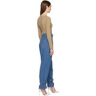 Kreist Blue High-Rise Buckled Jeans