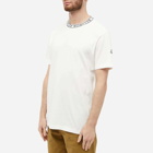 Moncler Men's Logo Ribbed T-Shirt in White