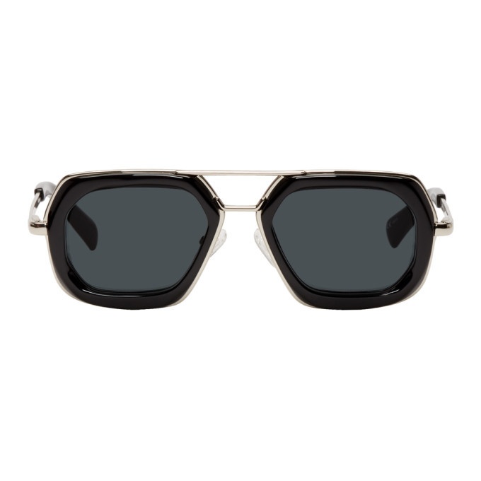 Photo: Dries Van Noten Black and Silver 173 C1 Sunglasses