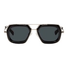 Dries Van Noten Black and Silver 173 C1 Sunglasses