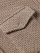 God's True Cashmere - Waffle-Knit Cashmere Shirt - Brown