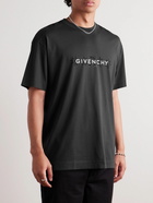 Givenchy - Tarot Story Logo-Print Cotton-Jersey T-Shirt - Gray