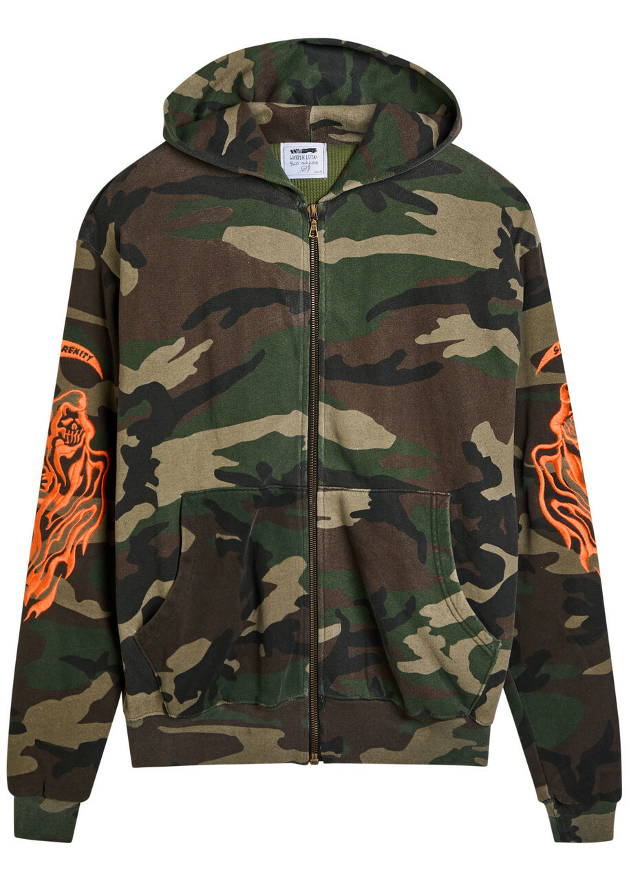 Warren Lotas Reaper Camouflage Hooded Cotton Sweatshirt Multicoloured 1