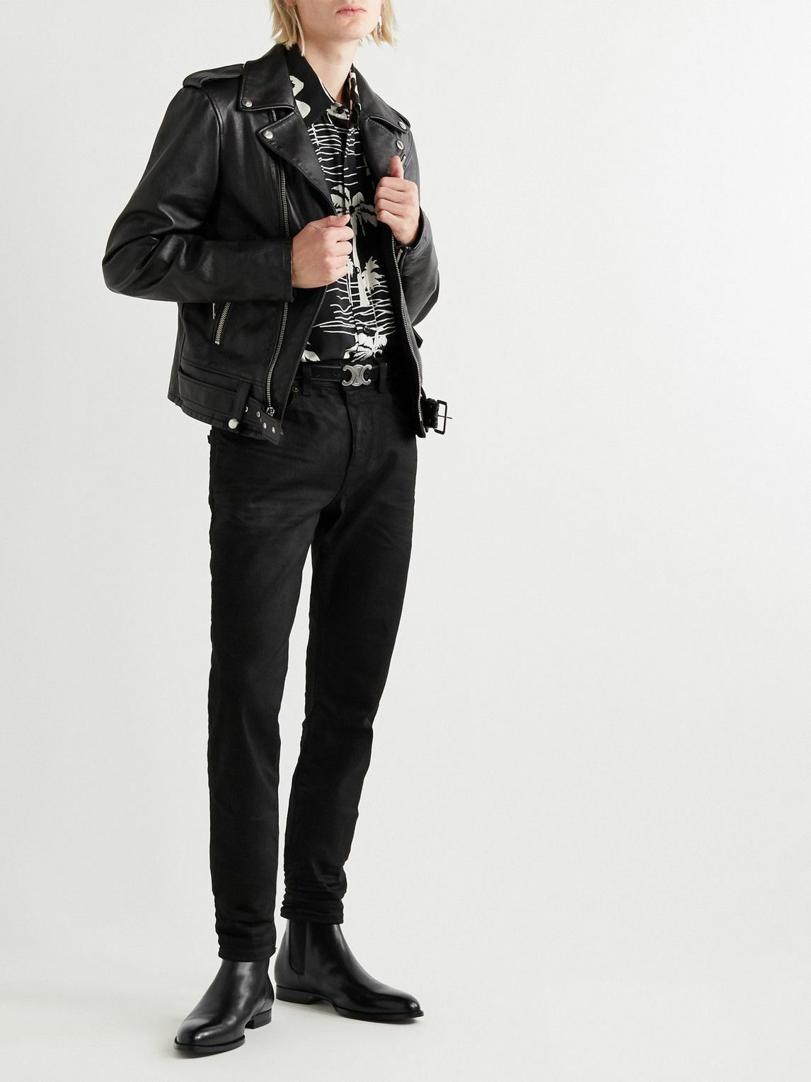 CELINE - Leather Chelsea Boots - Black